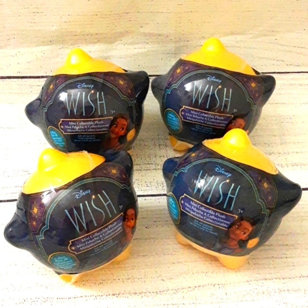 Disney Wish Mini Blind Capsule Plush Collectible Lot of 4 NIP FACTORY SEALED